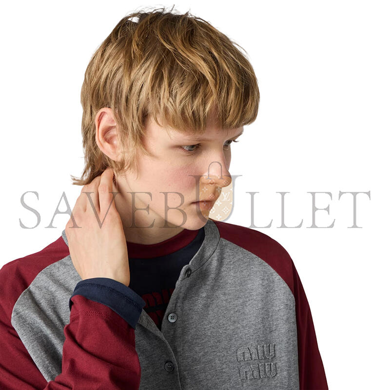 M1v M1v cotton jersey henley shirt mjla34